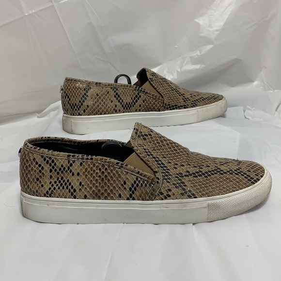 WOMEN’S Steve Madden Symba Tan Dark Brown Snake Skin Slip on shoe size 10M - Picture 5 of 11